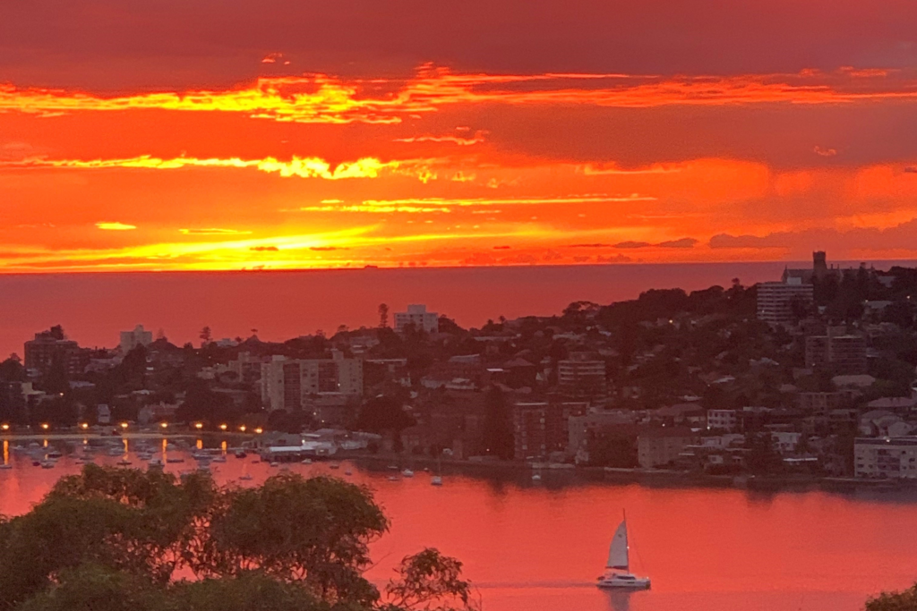 How to carve out joy - image of the sunrise in Sydney